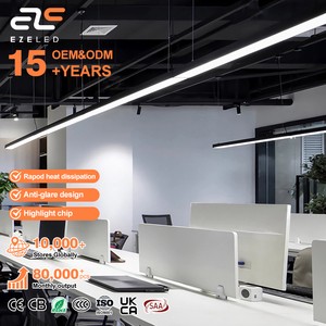 EZELED High Quality Hot Sales Aluminum Housing Indoor Industrial Anti-Glare Led Pendant Linear Light with Long Bulb's Lifetime