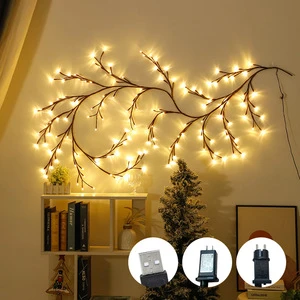 Popular DIY Shape Branch Light Tree Home Wall Decoration Led Light Warm White Colorful Halloween Decoration Light Branch Lamp