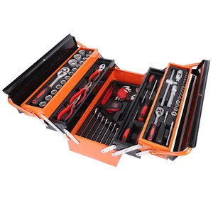 168-piece Iron Box Tool Set Hand-held Three-layer Iron Box Cross-border Hardware Set Tool Box Ratchet Wrench Storage Cabinet