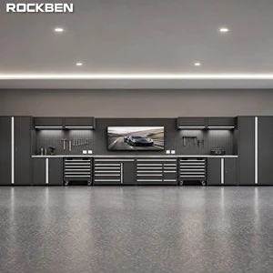 ROCKBEN Workshop Large Workstation Modular Cabinet 10 Drawer Cabinet Workbench Storage System Garage Tool Chest Auto Repair Shop
