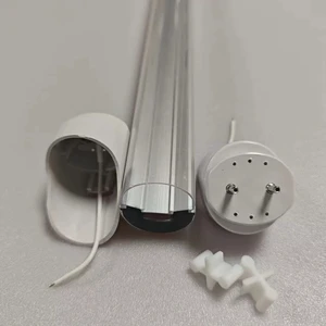 T8 LED Snap-in Oval Tube Fluorescent Lamp Tube Housing Accessories Groove Width 8mm High-Transparency Kit Internal Snap-in