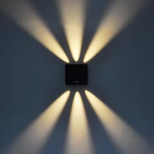 New Design Outdoor Garden Waterproof up and Down Wall Lamp Adjustable Corner Pattern Decoration Light