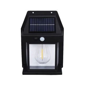 Solar Motion Sensor Wall Light Garden Fence Shed Light