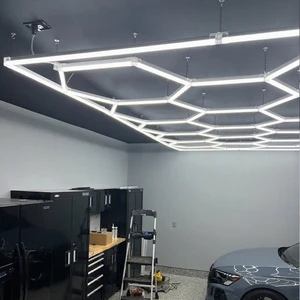 China Factory Best Quality Individually Customized Hexagon Honey Comb LED Lights for Garage 15 Grid System