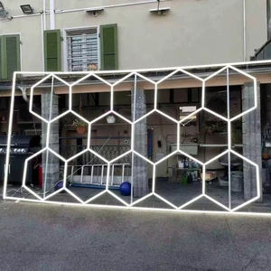 Etop Hexagonal LED Light for Garage Ceiling Honeycomb Lighting Car Workshop Garage Light for Workshop Gym