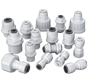 1/8 1/4 Inch PP Plastic Parts Accessories Quick Connection Pipe RO Fittings Connectors For Homeused Domestic RO Machine