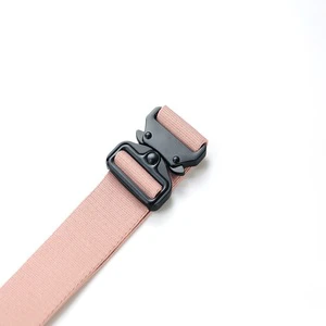 Custom New Outdoor Tactical Belt Buckle with Quick Release Side Metal Logo DIY Bag Accessory