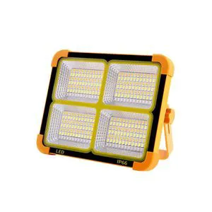 Solar Rechargeable LED Flood Light IP66 Waterproof ABS Housing Ultra Bright Portable Outdoor Camping Garden Yard Lighting