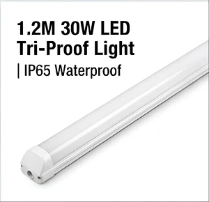 1.2m 30W LED Tri-Proof Light IP65 Waterproof Vapor Tight Fixture ETL CE for Warehouse Parking Garage Lighting