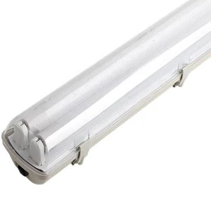 Double Tube Florencent 20w 40w 50watts Ip65k Warehouse Tri Proof Abs Pc Lamp Tri-proof Light Led Triproof Light