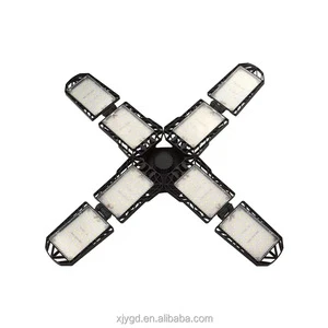 Foldable Led Garage Lights E26/E27 Lamp Base AC85-265V 45/60/80W Industrial Bulb for Warehouse Workshop Gym Ceiling Light