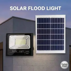 Cordless Rechargeable Solar Flood Light Waterproof Outdoor Led Portable Wall Ground Mounted Remote Control Wide Coverage