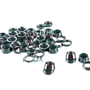 316L Stainless Steel High Pressure Hexagonal Compression Tube Fitting Caps Silver-Plated Snap Ring Nut Pipe Fittings Class 3000