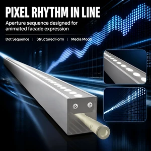 DMX512 RGBW 4 in 1 Full Color LED Linear Light IP65 DC24V 14W Media Facade Display Architectural Contour Matrix XC14-I-M1-D4