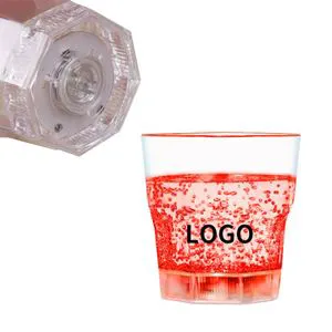 Custom Led Bulb Flashing Luminous Reusable Plastic Light up Beer Drinking Cup With Logo