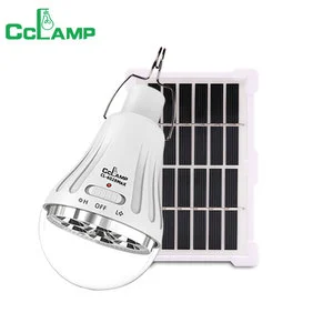CCLAMP Rechargeable Solar Lamp with LED Bulb Hot Sell Outdoor Garden Camping Work Light with Solar Panel