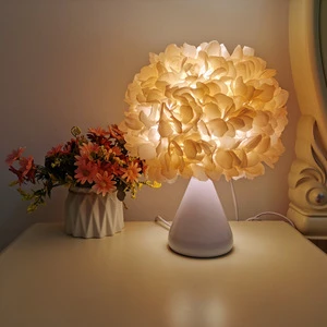 Simple Bedroom Romantic Decorative Atmosphere Lamp Valentine's Day Gift Wedding Artificial Flower Table Lamp