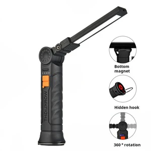 Dimmable LED Work Light Portable Waterproof Rechargeable Multi-Functional Magnetic Folding Design For Car Maintenance