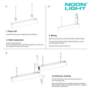 Power Adjustable LED Linear 130lm W CCT Selectable ETL DLC 5.1 Surface Mount For Parking Garage Lighting