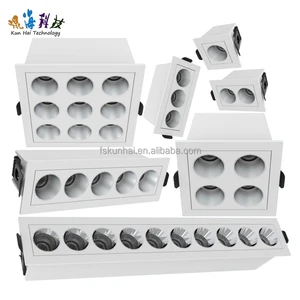 LED Embedded Line Light Grille Light Commercial Household Light Sand Silver Reflective Cup KH-KC-GSXT