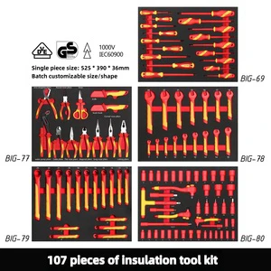 107PCS Professional Mechanic Set Insulation Tool Kit Hand Kit Impact Socket Set Blade Automotive Repair Home Maintenance OEM/ODM