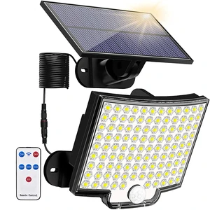 Solar Wal Lights Outdoor Waterproof 106 LED 3000LM Split Solar Outdoor Lights with Motion Sensor