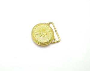 2026 China Factory Custom 40MM High Quality Shinny Gold Color Custom Flag Brass Belt Buckle