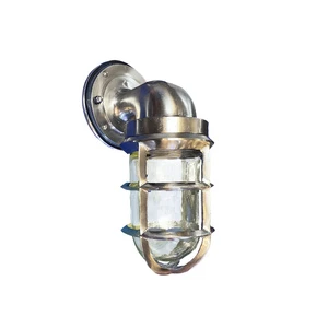Low Profile Flush Mount Brass Marine LED Bulkhead Light with Anti-Glare Design Wide Beam Angle Safe Lighting for Narrow Ships