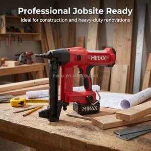 220V 90J Cordless Electric Nail Gun Rechargeable Lithium Battery Powered Brad Nailer for Woodworking and DIY