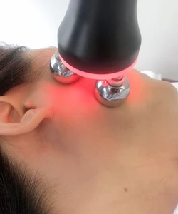 Unique Design! 2025 Roller Body Contouring Radio Frequency 360 Degree Rotation Rf Green Red Blue Light Beauty Therapy Machine