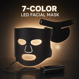 7-Color LED Face & Neck Mask Flexible Silicone Photon Light Skincare Device 830nm NIR Wireless Remote Control OEM ODM Wholesale