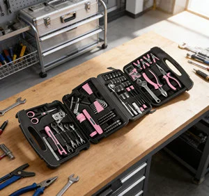 189 Piece Tool Set Tool Kit Mechanics Tool Set Portable Toolbox with Adjustable Wrench Pliers Socket Bits