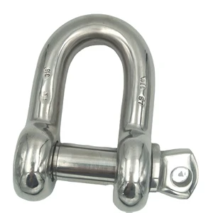 D Shackle Stainless Steel Wholesale Ss304 Ss316 European Standard 4mm -36mm Carton Hardware Polished With Screw Collar Pin