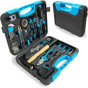 WZG Werkzeug Hot Selling 60Pcs Tool Set General Household Hand Tool Kit with Plastic Storage Case Box Hand Tool Set