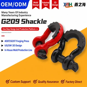 Wholesale Carbon Steel Hot Dip Galvanized D Shackle Bow Shackle Bolt Type Durable Shackle