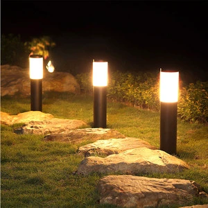 Modern RGB LED Solar Garden Lights IP65 Waterproof Stainless Steel Lamp for Patio Outdoor Use with Battery Option