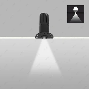 Modern Commercial Aluminum Indoor Trimless LED Recessed Downlight with Anti-Glare COB Chip Dimmable Spotlight for Hotels