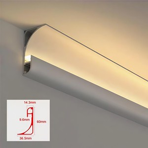 Easy Installation Linear Slot LED Wall Washer Aluminum Body Corner Skirting Lamp Lights Honeycomb Panel Type Eco-Friendly Modern