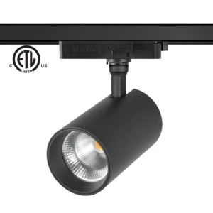 ETL Certified Aluminum Zoomable 10W-40W LED COB Track Light with 3-Wire System for Museum Gallery & Exhibition Lighting