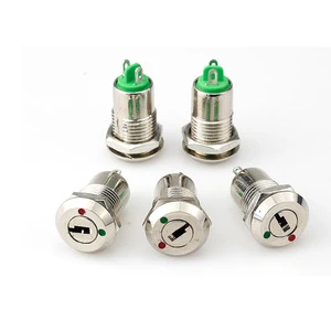 12MM Rotary Switch Electronic Lock Switch Toy Key Phone Made Of Durable Metal Max. Voltage 250V