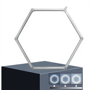 Hexagon LED Lights Dimmable Super Bright Aluminum Plastic IP20 Garage/Warehouse/Workshop/Gym/Basement/Ceiling Mount Car