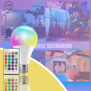 FXPOT Smart Led Light Drop Shipping Color Changing Indoor Decoration Remote Control RGBW E27 Led Light Smart Bulbs