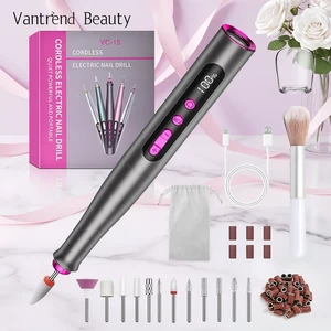 35000RPM Professional Cordless Nail Drill Machine High Speed Electric Manicure Tool With 12 Bits Kit For Salon Home