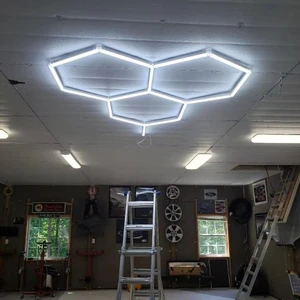 Led Work Light, LED Hexagon Exhibition Light with Anti-Glare Feature - Bright for Trade Show Booths & Displays