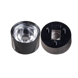 Clear Surface 13mm PMMA Optical LED Lens With Black Holder LED Light Reflector Cup Innovative LED Lenses & Reflectors