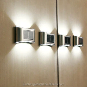 Stainless Steel Solar Fence Light Outdoor up and Down Solar Wall Light Waterproof Landscape Street Lamp