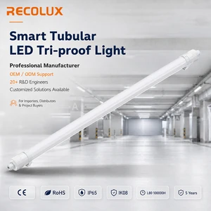 600mm 360° Rotatable Smart Tubular LED Tri-Proof Light IP65 Weatherproof Fixture For Parking Garage Projects