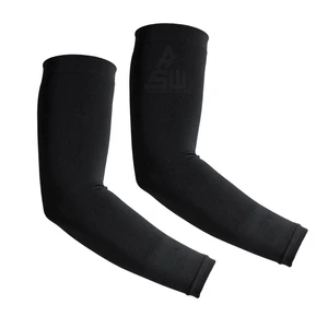 Black Compression Arm Sleeves Unisex Anti-Uv Spandex Polyester Cycling Basketball Sports Gear