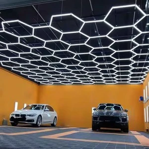 Honeycomb Lamp Linear Led Hexagonal Work Lights 110V 42W Hexagon Led Light for Garage Car Exhibitions Gym