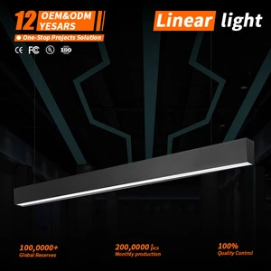 Commercial Lighting LED IP44 Dustproof Cool White 6000K Office Light Gym Supermarket Garage LED Linear Light